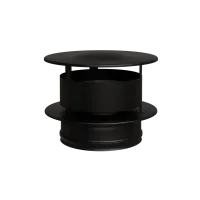 оголовок феррум нержавеющий, (430/0,5 мм), ф115/200, c ветрозащитой по воде черный 