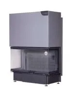 топка каминная дельта 1200 три стекла, патрубок ф250,принтинг черный шамот экокамин 