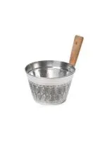 ушат 3л, mini алюминиевый, ручка осина, 212f, банный эксперт