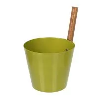 бадья 5л. из алюминия оливковая,  банные штучки