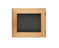 окно для бани деревянное pro 0,5х0,6 м стекло серое, ольха, левое woodson