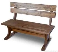 скамья №14 180х54х45 см массив сосны старение, палисандр, ирб