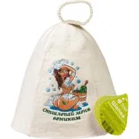 шапка для бани отшлепай меня веником! банные штучки