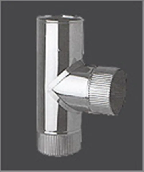 тройник феррум угол 90°, нержавеющий (430/0,8мм), ф180, по дыму